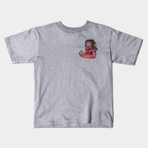 Lobster Monster chest logo Kids T-Shirt by samualweinberg
